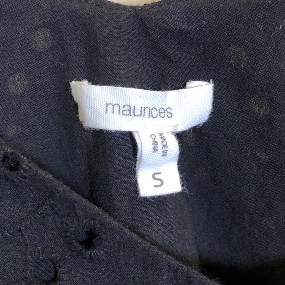 Maurices black “solid eyelet button down cami” - Picture 6 of 8